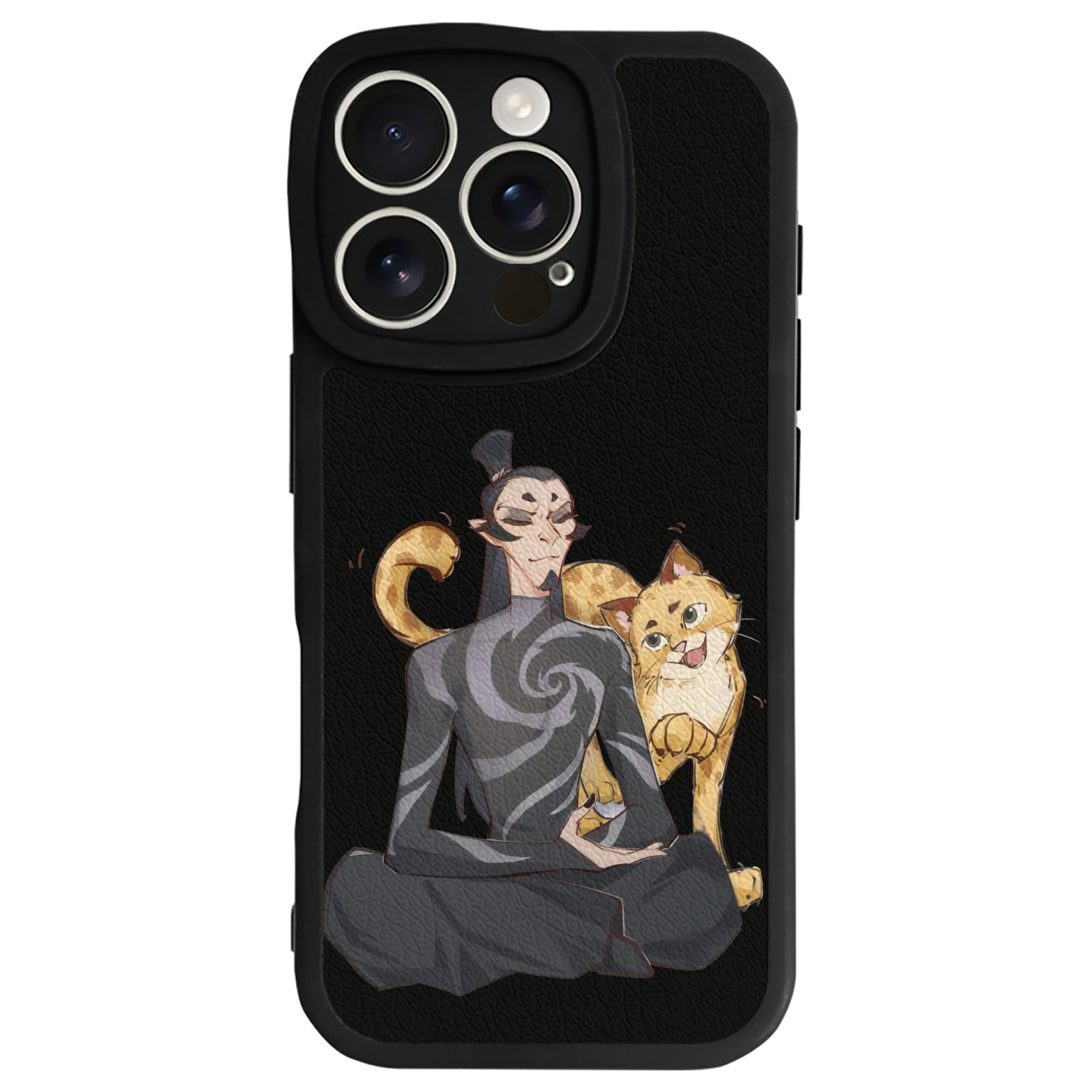 （画像用） Ne Zha 2 ナタ 魔童の大暴れ 【iPhone 16シリーズ対応】シリコンスマホケース（レザー調） 材質：シリコン